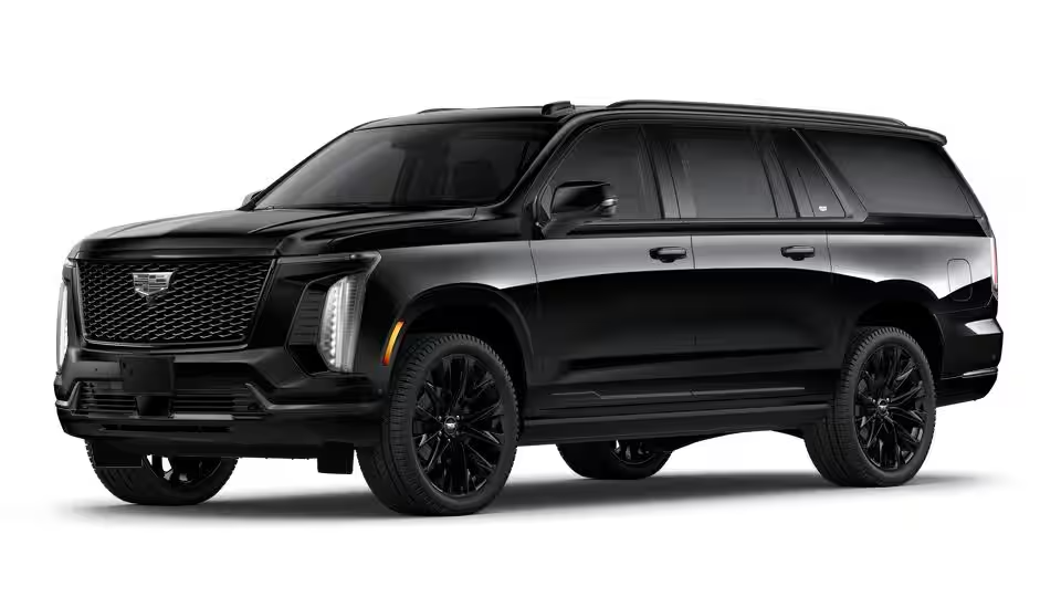 2025 Cadillac Escalade in black with black rims